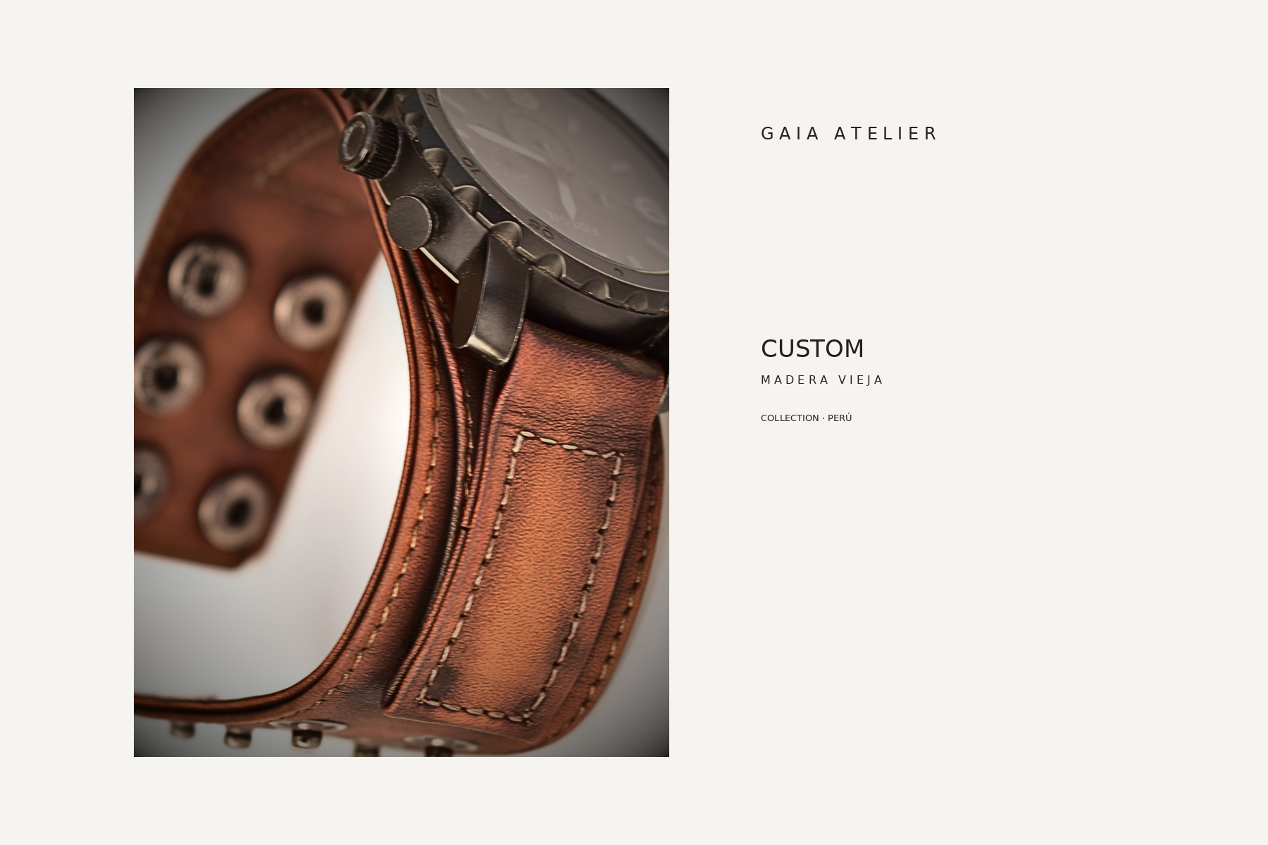 CUSTOM · Madera Vieja de GAIA ATELIER, detalle
